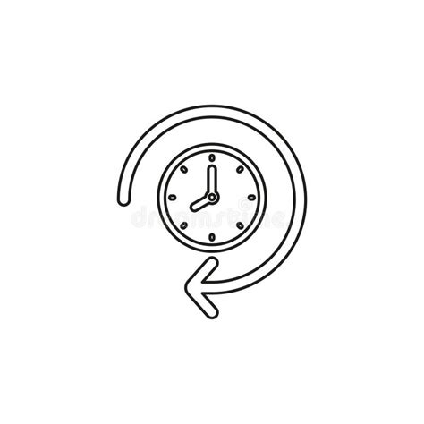 Reloj 24 Horas De Icono Tiempo Del Vector Ilustración Del Vector