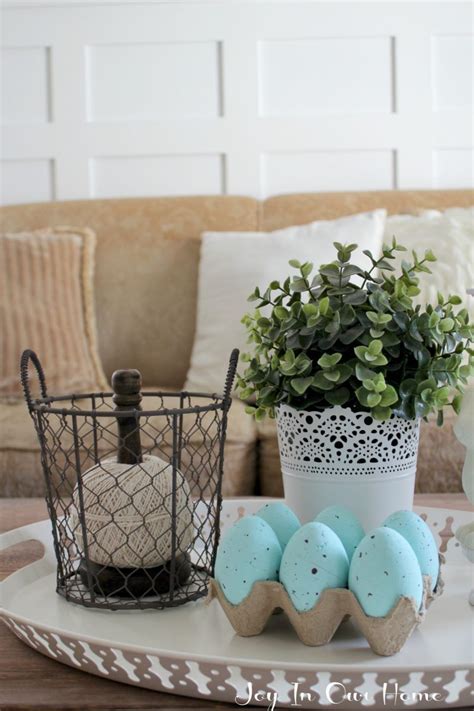Spring Coffee Table Vignettes Joy In Our Home Easter Coffee Table