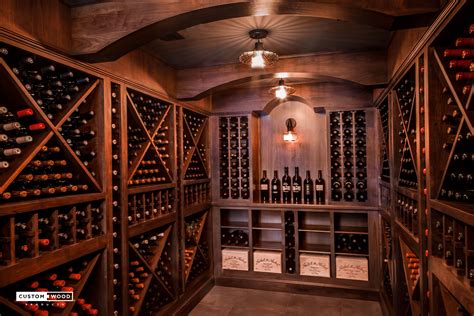 Walnut Wine Cellar This Custom Wine Cellar Features Wall To Wall And