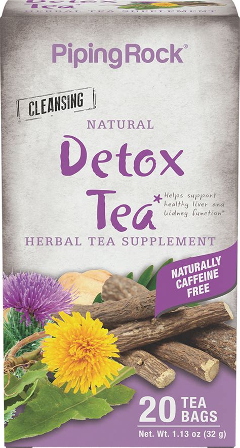 Herbal Detox Tea 20 Tea Bags Detox Cleansing Pipingrock Health Products