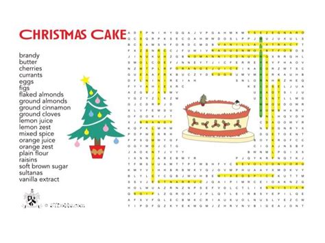 christmas cake ingredients wordsearch | Teaching Resources