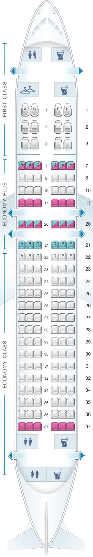 Seat Map United Airlines Airbus A320 Version 1 SeatMaestro Com