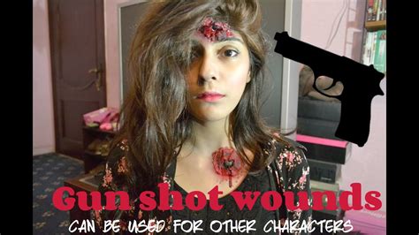 Last Minute Easy Halloween Makeup Tutorial Gun Shot Wounds Youtube