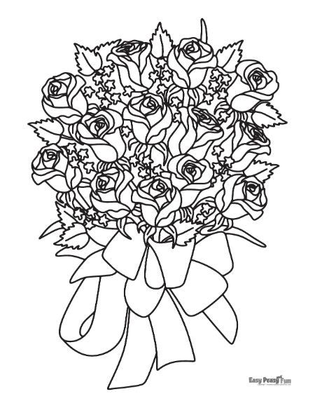 Printable Rose Coloring Pages 30 Roses Illustrations Easy Peasy And Fun