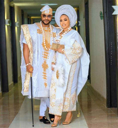 Couple Wedding Set Aso Oke Wedding Set Nigerian Wedding Dress Aso Oke For Couples Yoruba