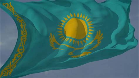 Waving Flag And National Anthem Of Kazakhstan Historical Youtube