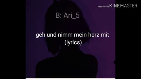 Nimm mein herz mit 💔 (Lyrics) - YouTube