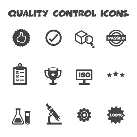 Quality Control Icons 673086 Vector Art At Vecteezy