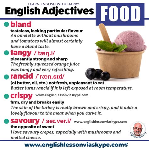Adjectives To Describe Food In English Advanced Vocabulary