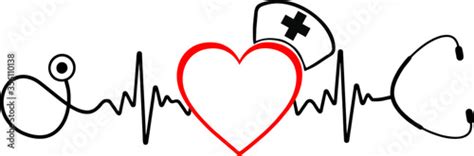 Rn Svg Heart Stethoscope Vector Nursing Svg Doctor Svg Nurse SVG Nurse