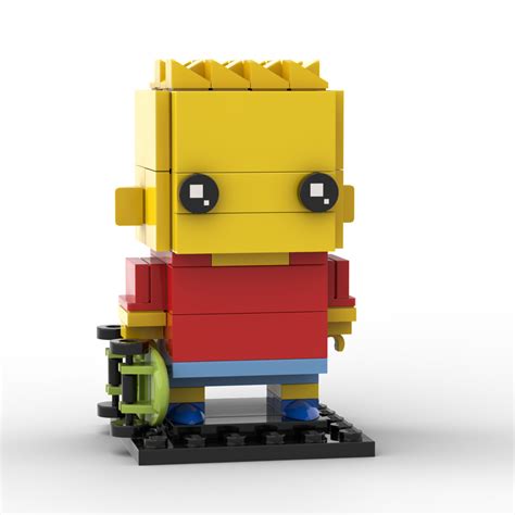 Lego Moc Bart Simpson Brickheadz By Custominstructions Rebrickable