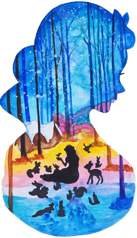 Snow White Poster Print Disney Princess Watercolor Art Print Etsy