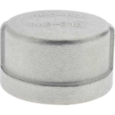 Merit Brass Pipe End Cap 1 12 Fitting 316 Stainless Steel