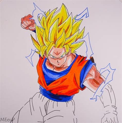 Imágenes de dragon ball z, dibujos y personajes. Como Dibujar A Goku Ssj Dios Azul Paso A Paso A Lapiz Lento