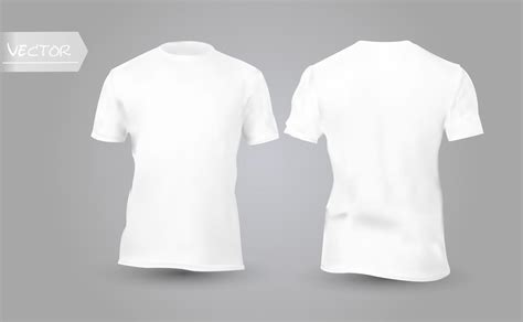 Shirt Mock Up Set T Shirt Template White Version Front Design