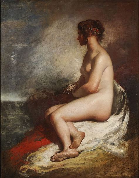 Estudio De Un Desnudo Sentado William Etty