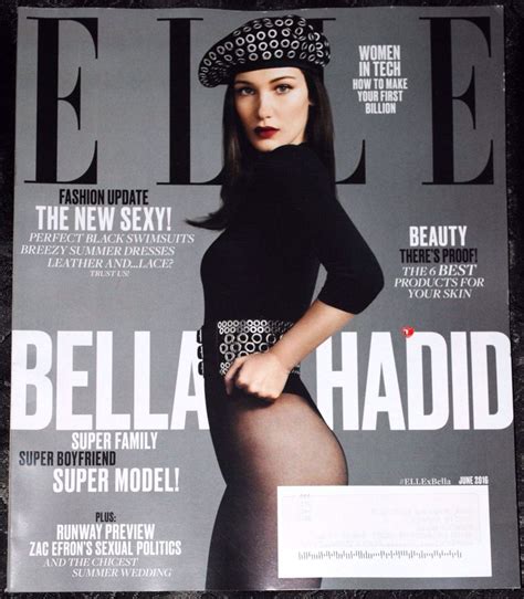 Elle Magazine Bella Hadid June 2016 Fashion Bella Hadid Fashion Magazine Cover