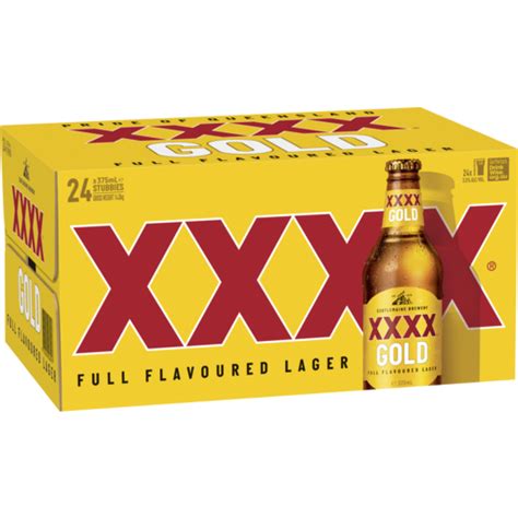 Xxxx Gold Stubbies 24 375ml Witches Brew Liquor Store