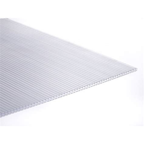 Tuftex Multi Wall 6mm Panel Clear 4 Ft X 8 Ft Corrugated Clear