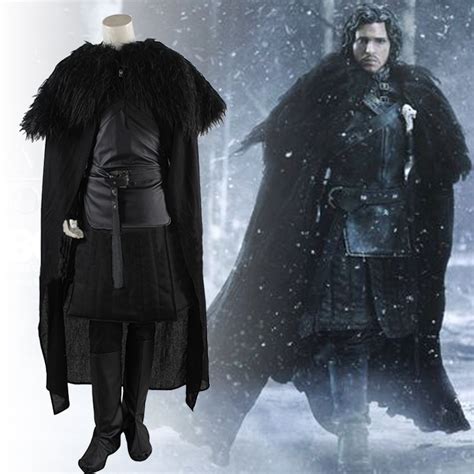 Two Style Game Of Thrones Costume Jon Snow Cosplay Costume Adult
