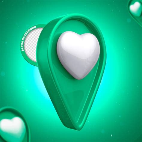 Premium Psd Pin Heart 3d Isolated