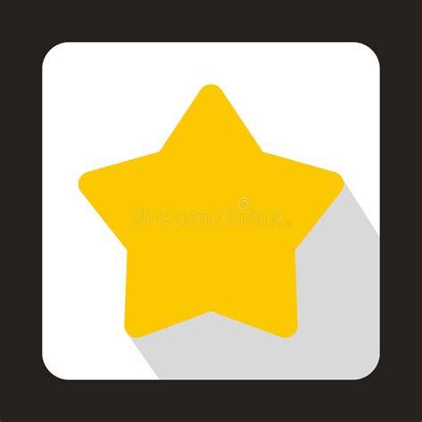 Yellow Star Icon In Flat Style Stock Vector Illustration Of Medal
