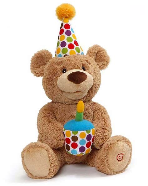 Happy Birthday Teddy Bear Toy Singing Gund Teddy Bear