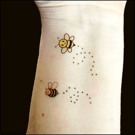 Temporary Tattoos Honey Bees Tattoos Fake Tattoos Etsy Honey Bee