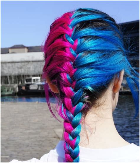 You'll want to head to the salon for this one, as it is key that each color is expertly placed for its symmetrical appearance. 10 Unconventional Hair Color Ideas You'll Love