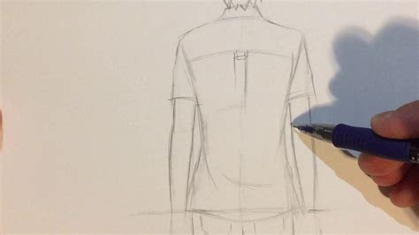 How To Draw Anime Boy Back View No Timelapse Youtube