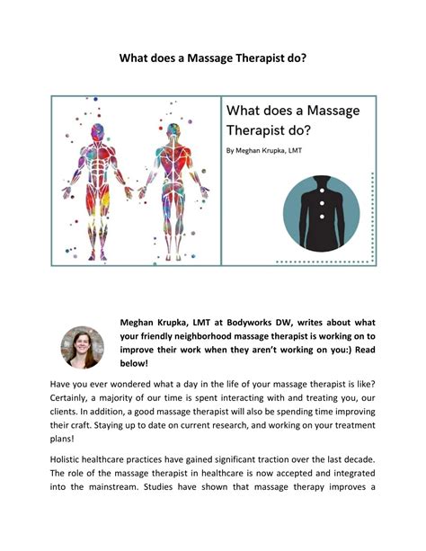 Ppt What Does A Massage Therapist Do Powerpoint Presentation Free Download Id8480755