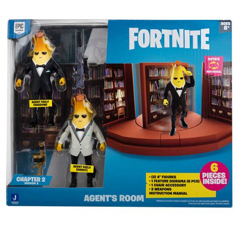 Fortnite Agents Room Agent Peely Includes 2 4 Inch Articulated Agent Peely Figures Playset
