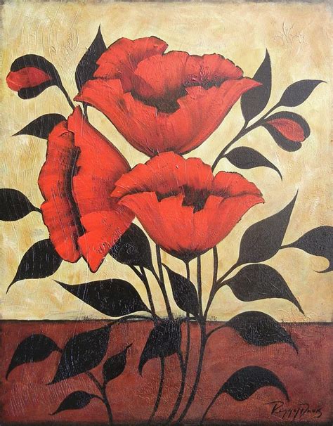 Red Poppy Painting By Peggy Davis Fine Art America