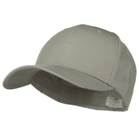 Extra Size Fitted Cotton Blend Cap Light Grey For Big Head