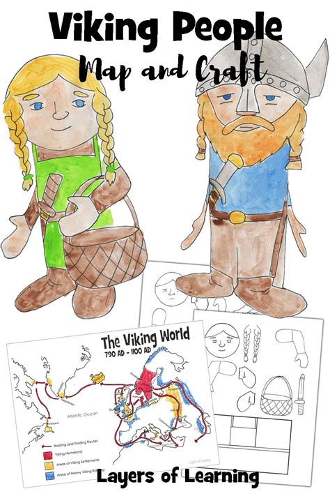 Map Of The Viking World And A Viking People Craft Layers Of Learning