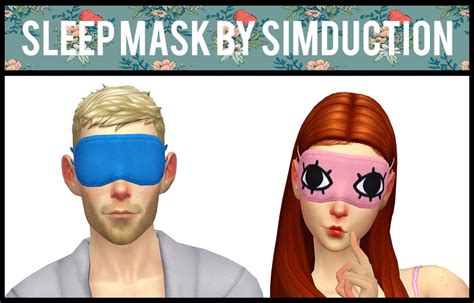 Sleep Mask By Simduction Sleep Mask Sleep Mask Men Sims 4 Mm Cc