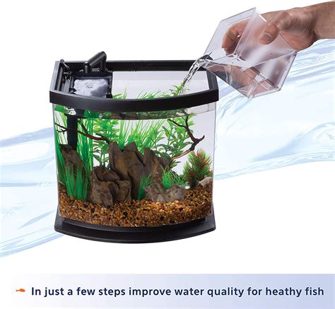 Aqueon Led Minibow Aquarium Kit With Smartclean Technology Black 25