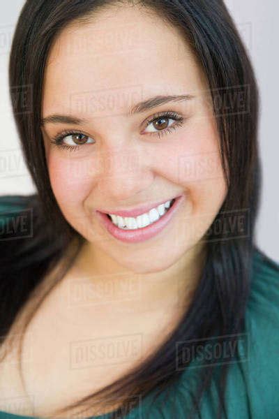 Hispanic Woman Smiling Stock Photo Dissolve