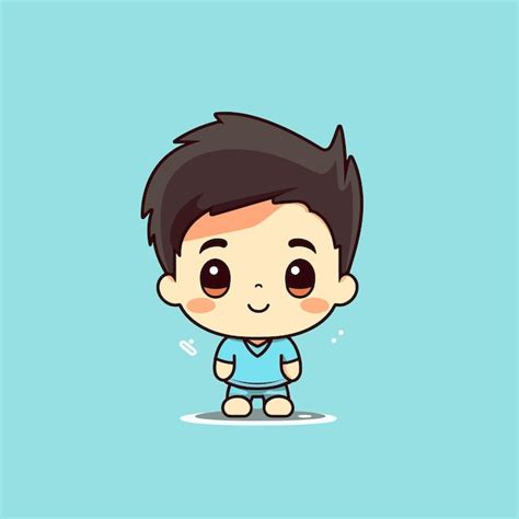 Premium Vector Cute Kawaii Boy Chibi Mascot Vector Cartoon Style