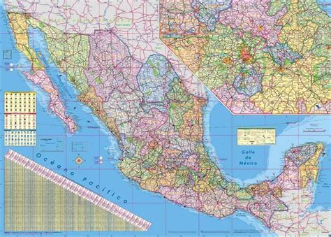 Mapa República Méxicana Mural Mexico Carreteras 29900 En Mercado Libre