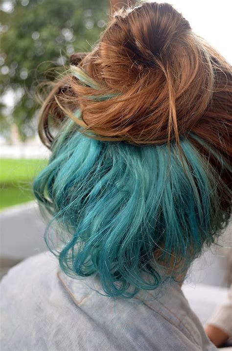 Bun Pretty Hair Dyed Hair Blue Hair Messy Bun Blue Dye I Like How Its