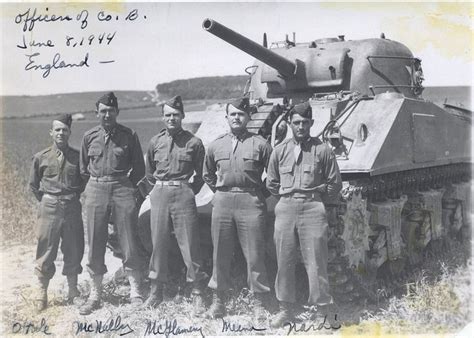 Lt James Meena Killed In Action November 11th 1944 Panzer Tank