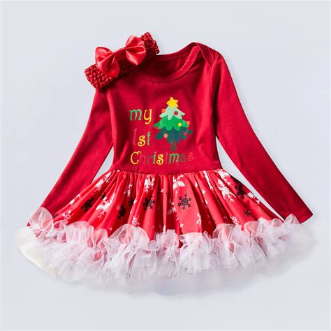 Newborn Baby Girl Clothes Brand Baby Christmas Clothing Tutu Dress My