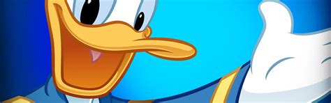 Donald Duck In Blue Cartoon Wallpaper