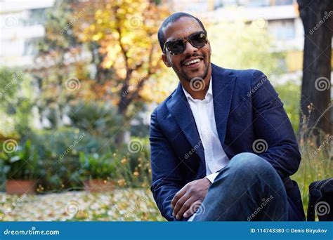 Portrait Of Happy Confident Young African American Businessman In