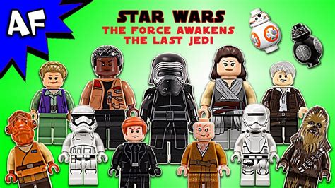 Lego Stars Wars Force Awakens And Last Jedi Minifigure Collection 2017