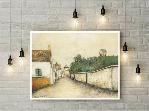 Marizy Sainte Genevieve 1910 Utrillo Great Art Painting Poster Etsy