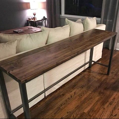 Sofa Table Custom Built To Any Size Etsy Table Behind Couch Bar