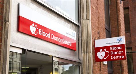 The Nhs Blood Donor Centre Editorial Photography Image Of List 57831412