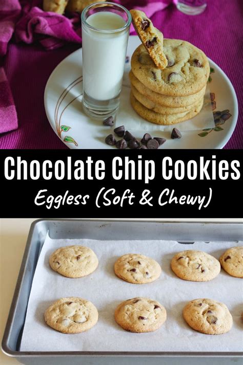 How to make eggless chocolate chip cookies stuffed with gooey nutella without eggs!! Eggless chocolate chip cookies (Best eggless cookies ...